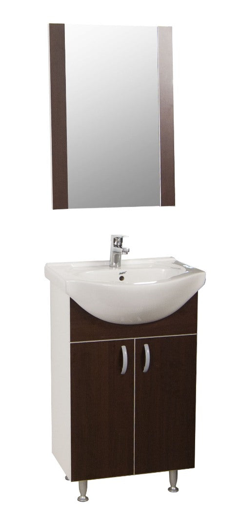 Mobilier Baie eco și lavoar, Seria 001, Cutie Carton, 55cm, Wenge