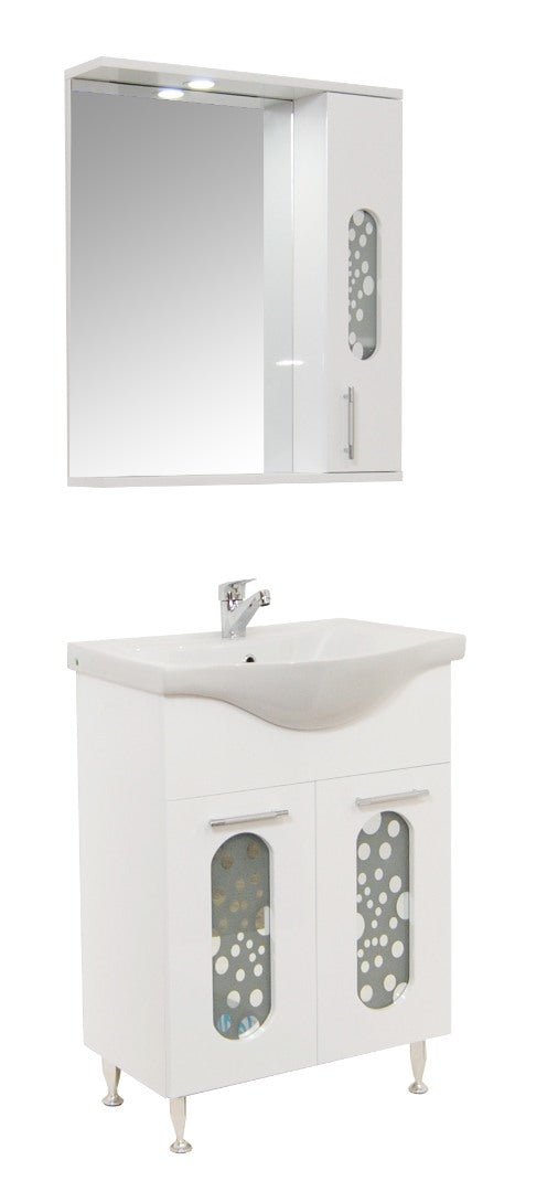 Mobilier Baie și lavoar, Seria 177, 55cm, Alb