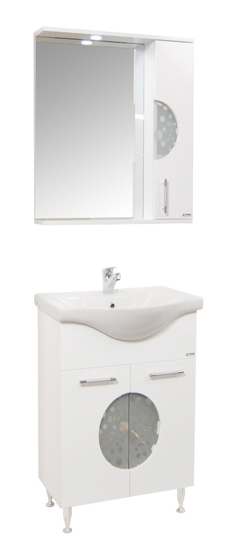 Mobilier Baie și lavoar, Seria 178, 55cm, Alb