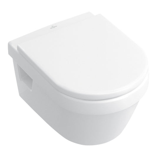 Set vas WC suspendat Villeroy & Boch, Architectura, COMPACT, Direct Flush, cu capac Soft Close, Quick release, alb