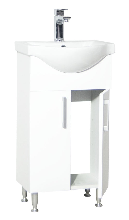 Mobilier Baie și lavoar, Seria 101, 45cm, Alb