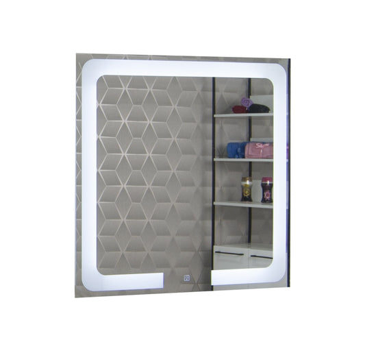 Set Mobilier Baie cu lavoar și Oglindă, Seria 009, Suspendat, Sertare, 80cm, Alb