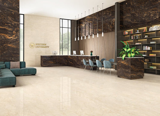 Gresie Portelanata Latte Ivory - High Gloss 80X160