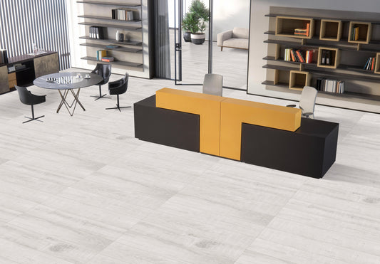 Gresie portelanata stil parchet Hickory White 20x120 cm