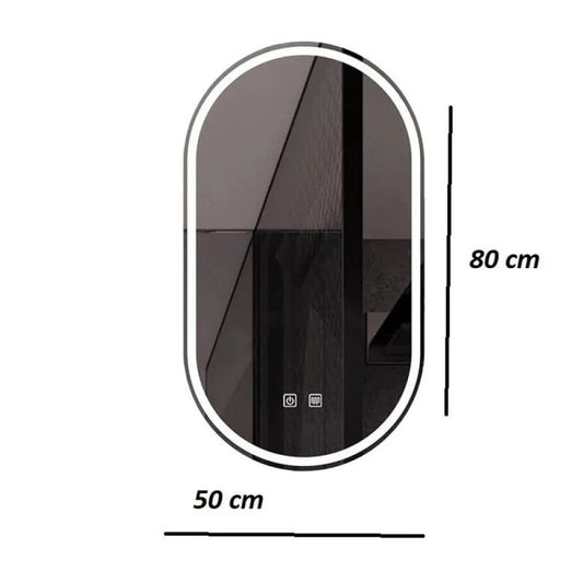 Oglinda LED Touch Aurora, cu functie Dezaburire 50x80 cm, colectia Marcello Funghi