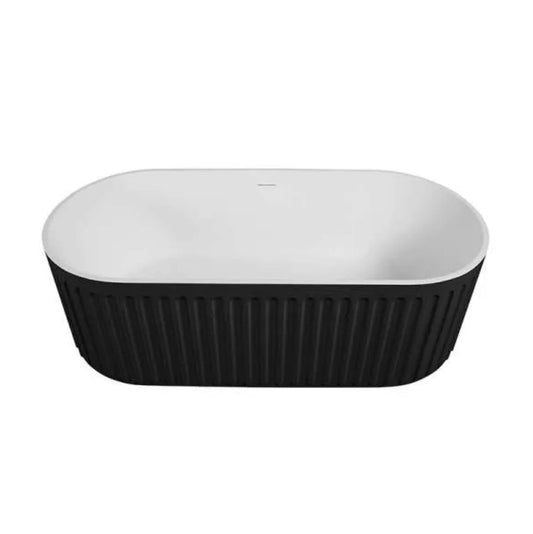 Cada freestanding ovala din compozit BT8101 Negru Mat