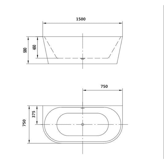 Cada freestanding, Florida, Beatrice 150, semi-ovala, cu instalatie completa, alb