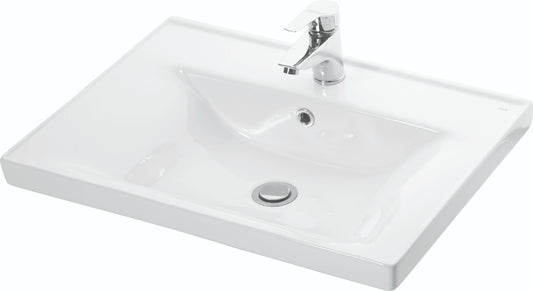 Mobilier Baie MDF și lavoar, Seria 786, Suspendat, Sertare, 60cm, Alb
