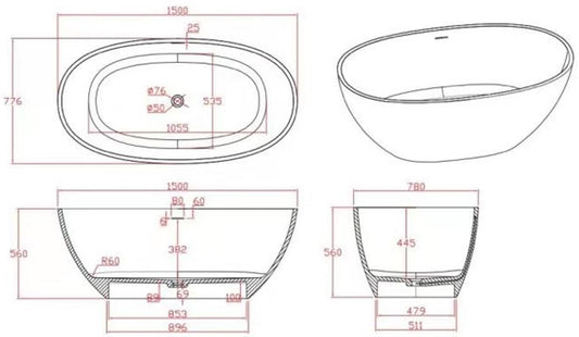 Cada compozit freestanding 150 cm - 2130230
