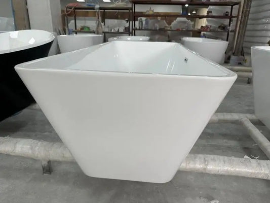 Cada baie freestanding alba KOLN 180x80x58 cm, dreptunghiulara, acril sanitar