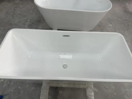 Cada baie freestanding KOLN 170x75x58cm, alba, dreptunghiulara, acril sanitar ranforsat cu fibra de sticla