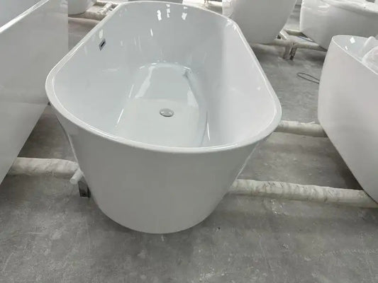 Cada baie freestanding BELIZE 180x75x58cm, alba, ovala, acril sanitar ranforsat cu fibra de sticla