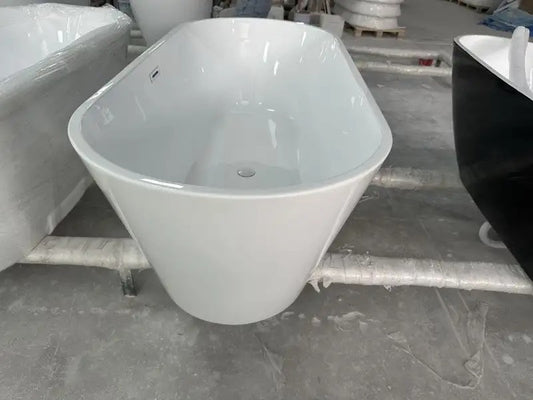Cada baie freestanding BELIZE 170x75x58cm, alba, ovala, acril sanitar ranforsat cu fibra de sticla