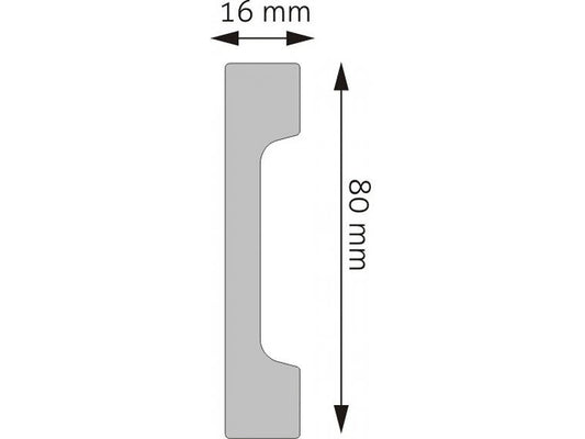 Plinta decorativa alba duropolimer 28