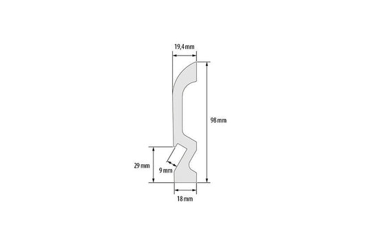 Plinta LED decorativa alba duropolimer 19
