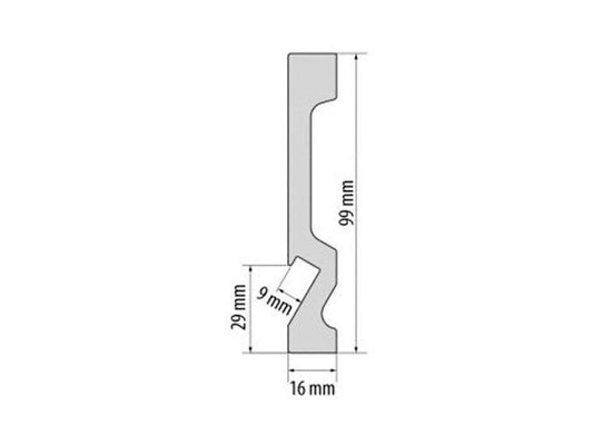 Plinta LED decorativa alba duropolimer 29