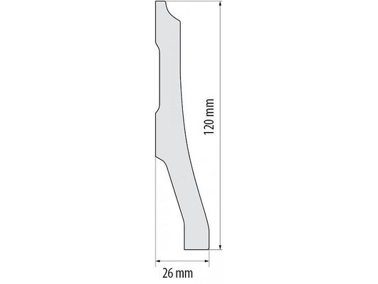 Plinta decorativa alba duropolimer 34