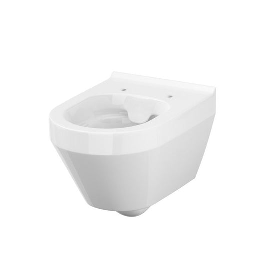 Set vas wc, Cersanit, Crea, oval, suspendat cu capac soft-close si easy off inclus