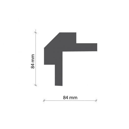 Profil pentru banda LED din polistiren extrudat acoperit cu rasina minerala KD503 - 8.4x8.4x115 cm