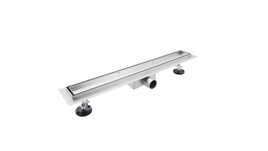Rigolă de scurgere 2în1, din oțel inoxidabil, cu grilă reversibilă, 80cm – crom