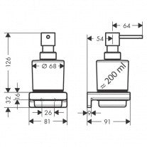 Dozator sapun lichid, Hansgrohe, AddStoris, bronz periat