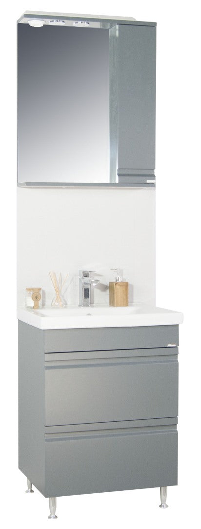Mobilier Baie MDF și lavoar, Seria 786, Sertare, 60cm, Antracit