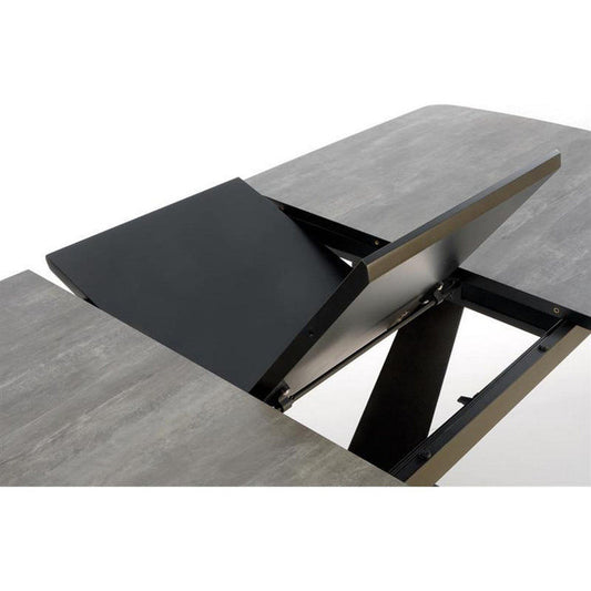 Masa extensibila VINSTON, gri inchis/negru, 180/230x95x76 cm