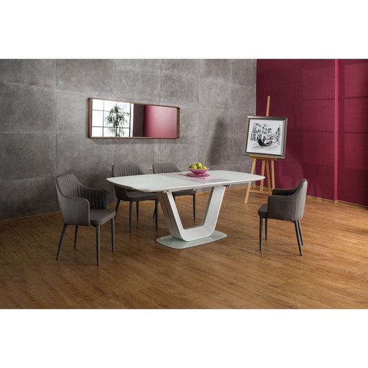 Masa extensibila ARMANI, alb mat, 140/200x90x75 cm