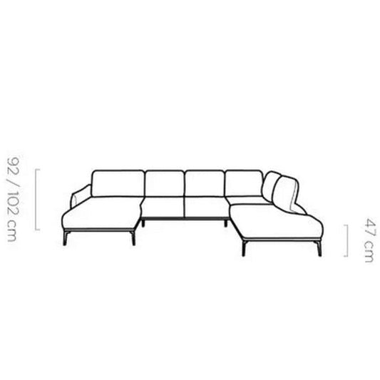 Coltar Storm XL, personalizabil, 387x23x102 cm