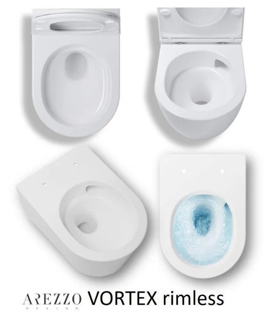 Vas WC KANSAS vortex, rimless, suspendat – alb