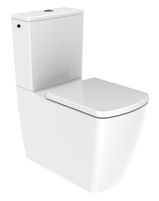 Vas WC MONTANA Rimless, cu Montaj pe Pardoseală, cu Rezervor Inclus – Alb Lucios (2BOX)