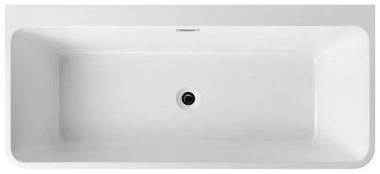 Cadă FLORIDA din acril, freestanding, de perete, 170x75cm – alb lucios