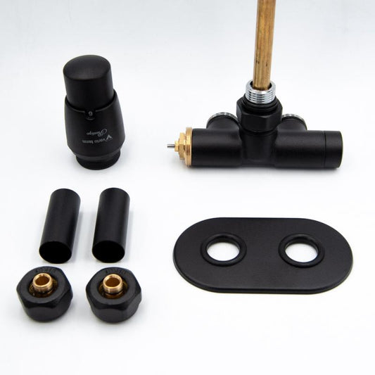 Robinet termostatic stânga pentru radiator SPEARPEX / UNICO – negru