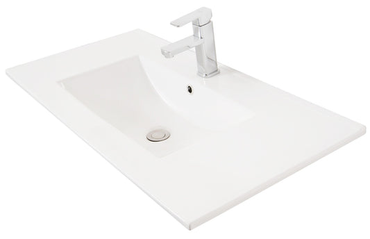 Mobilier Baie MDF și lavoar, Seria 033, 80cm, Negru