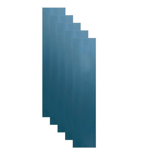 Set 5 profile Rectangular Decorativ Ranforsat WPC, Naimeed D6215, 260x10x5cm, Albastru