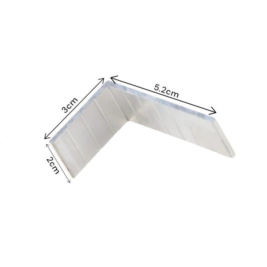 Suport de fixare sina gard WPC, aluminiu, Naimeed D6481, 5.2x3x2 cm, Gri