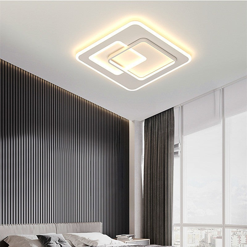 Lustra LED cu telecomanda NOLUX 120W, Patrata, lumina Rece/Calda/Neutra, Dimabila, Alb