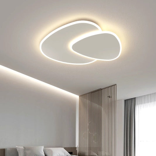 Lustra LED cu telecomanda FUTURA LUMINA 98W, Ovala, lumina Rece/Calda/Neutra, Dimabila, Alb