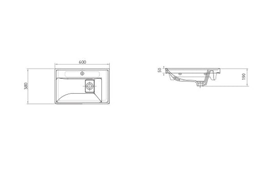 Mobilier Baie MDF și lavoar, Seria 288, 60cm, Antracit