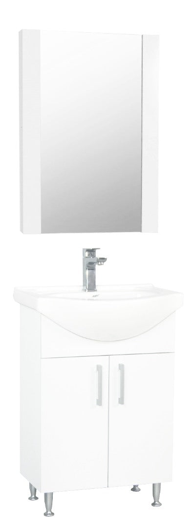 Mobilier Baie eco și lavoar, Seria 005, Cutie Carton, 50cm, Alb