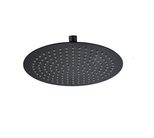 Cap de duș Slim Round 30cm – negru mat