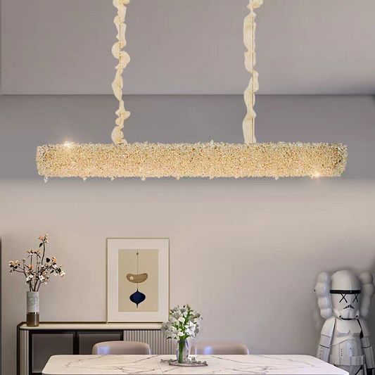 Candelabru Cristal, HOHENZOLLERN Imperio, 35W, Diametru 100cm, Lumina Rece/Calda/Neutra, Auriu, Inaltime Reglabila