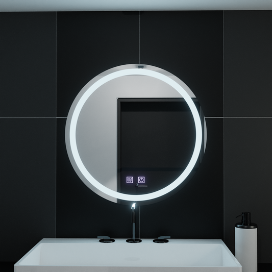 Oglinda LED Rotunda, 60cm, Lucea Touch, Sistem Dezaburire, Dimabila