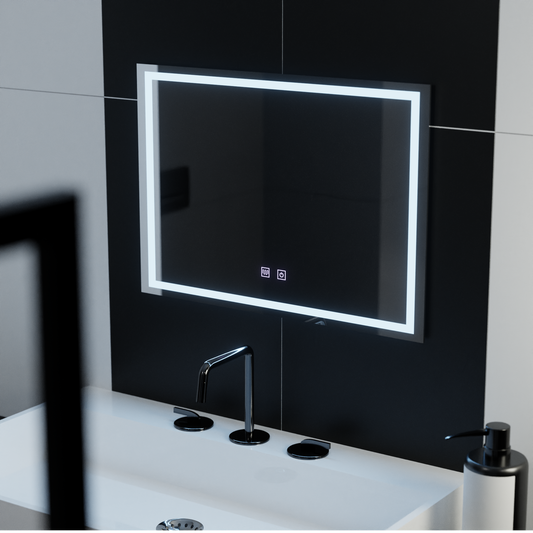 Oglinda LED Rectangulara, 70x50cm, Umbria Touch , Sistem Dezaburire, Dimabila
