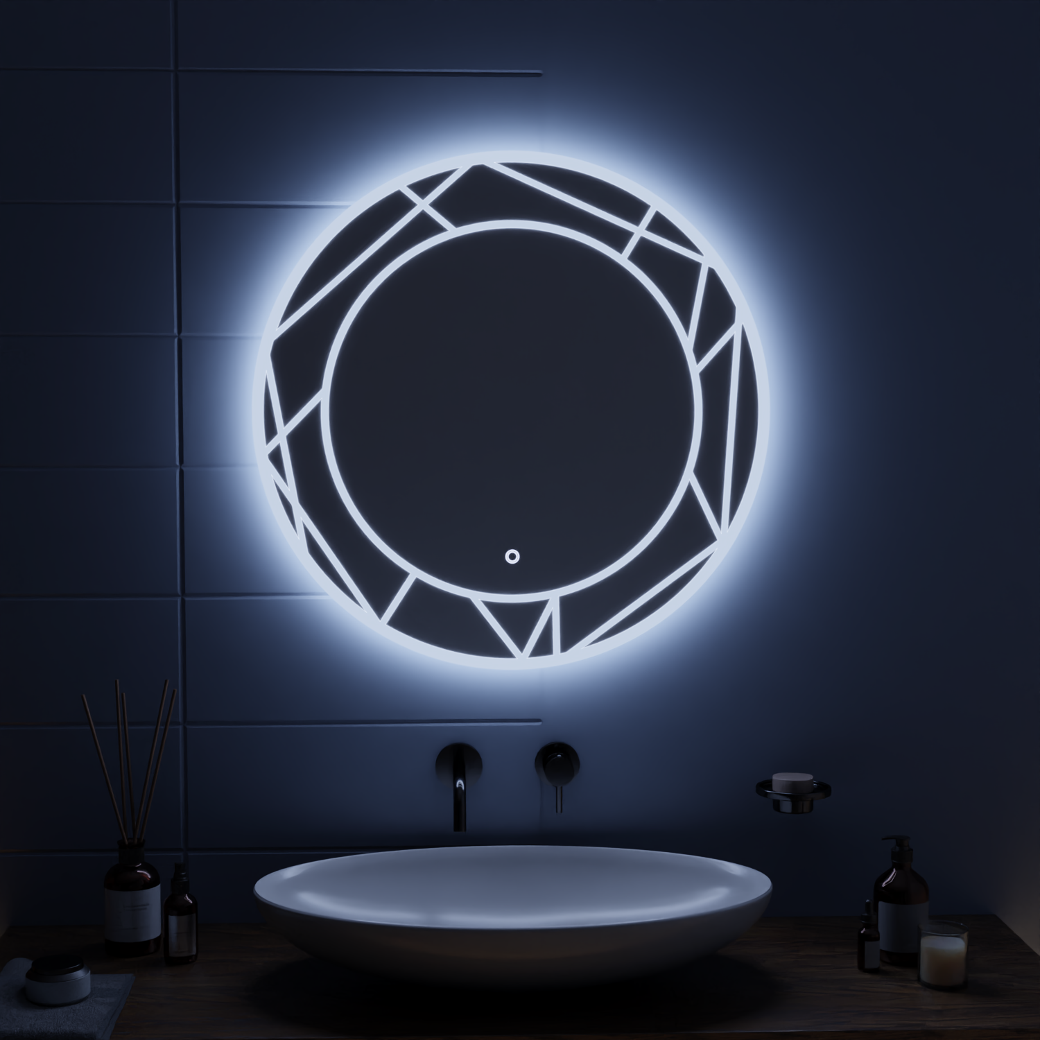 Oglinda LED Touch Astrix 70x70 cm