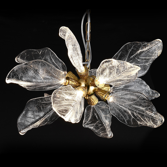 Candelabru Cristal LED CM6083/D800 45W, Diametru 49cm, Bronz