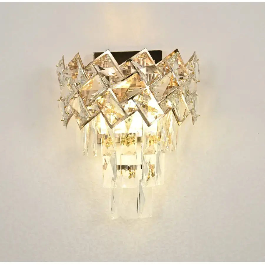 Aplica Cristal Alara 2x E14 Auriu