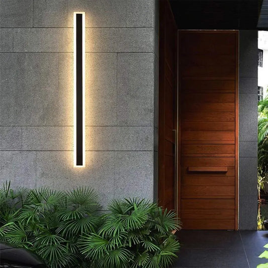 Aplica LED de Exterior Mack, Lungime 80cm, 31W, IP65, Metal, Liniar, Negru