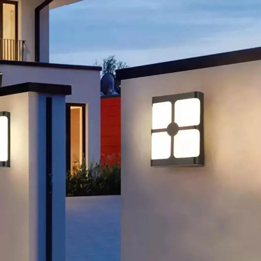 Aplica LED Exterior Timeea, 18W, Negru, 6000K