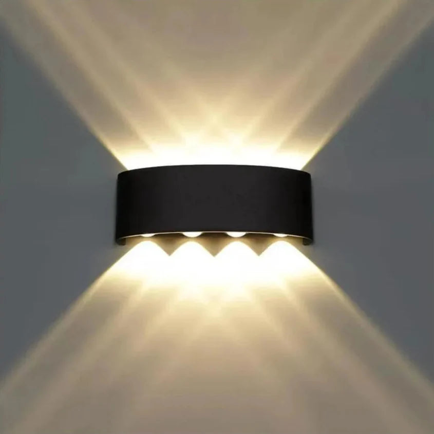 Aplica LED Exterior Ellis, 8W, 8 Surse de lumina, Lumina Calda, Negru